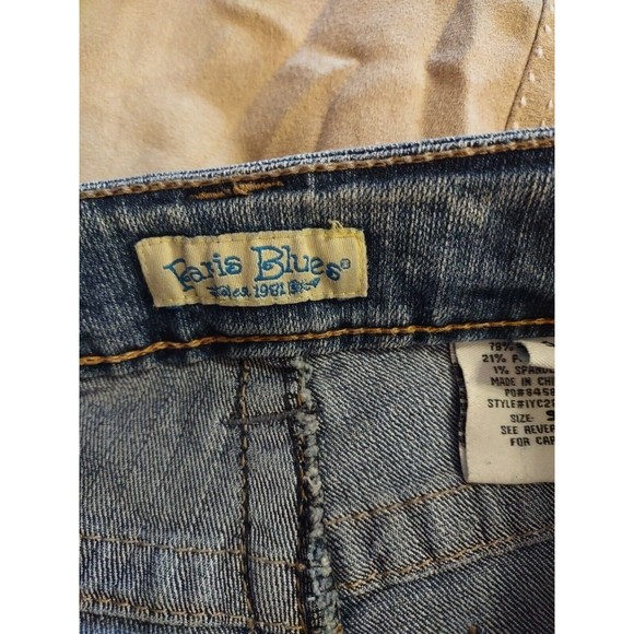 Paris Blues Jeans Size 9 Blue Distressed - Picture 4 of 10